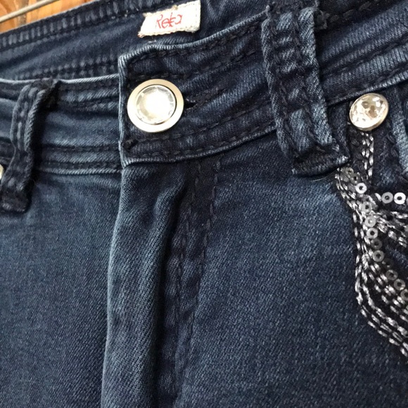 Reba Rhinestone and Tiny Sequin Detail Jeans - Picture 3 of 8